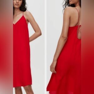 Pink Aritzia x Wilfred Felicity slip dress 90s party blush prom boho romantic XS